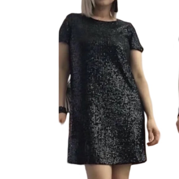 🛍️ NWT Ophelia Rose Black Sequin Dress Size Large - Picture 4 of 4